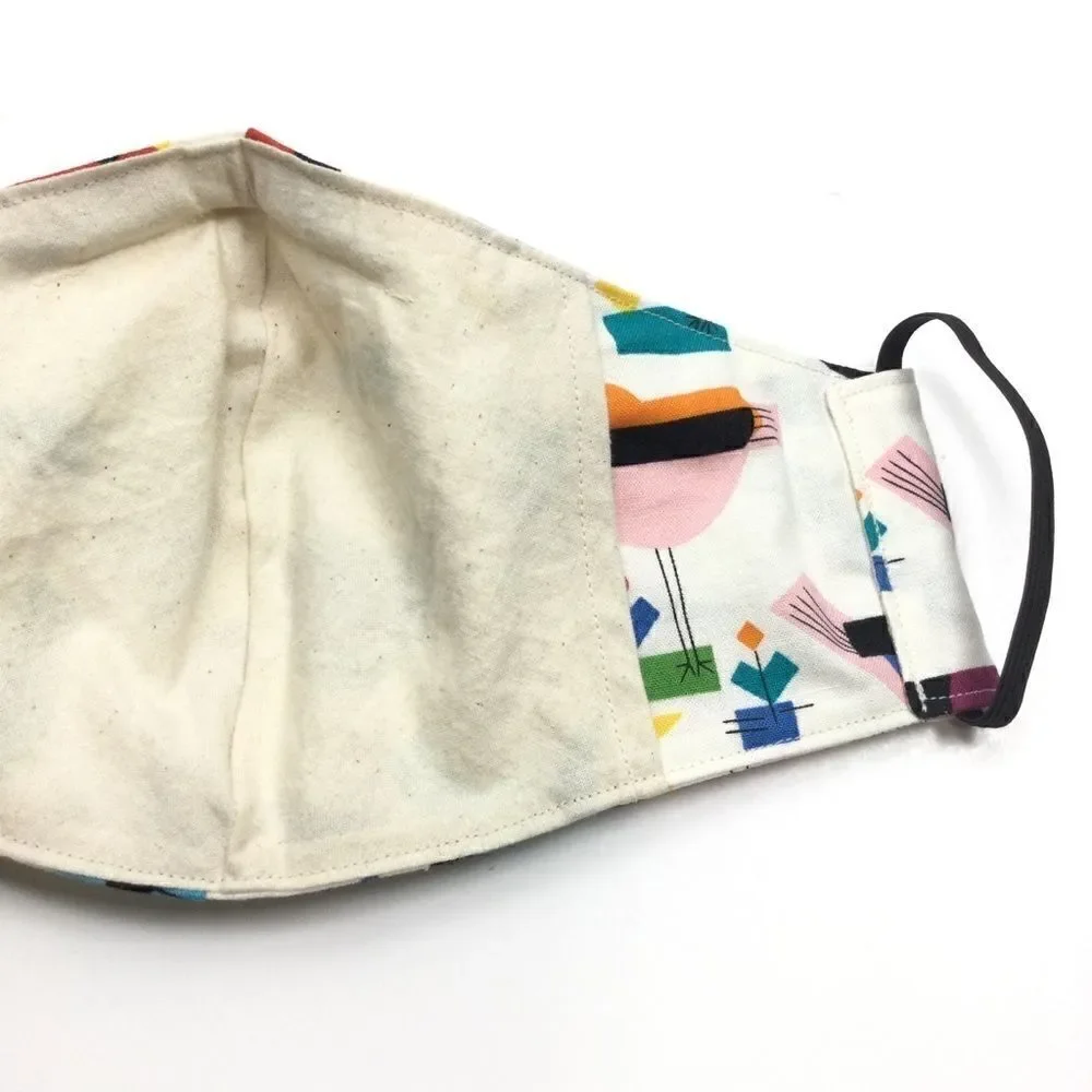 ‎2/$15 - Bird Mask, Modern Bird Pattern Face Mask, Filti Filter - Picture 7 of 14